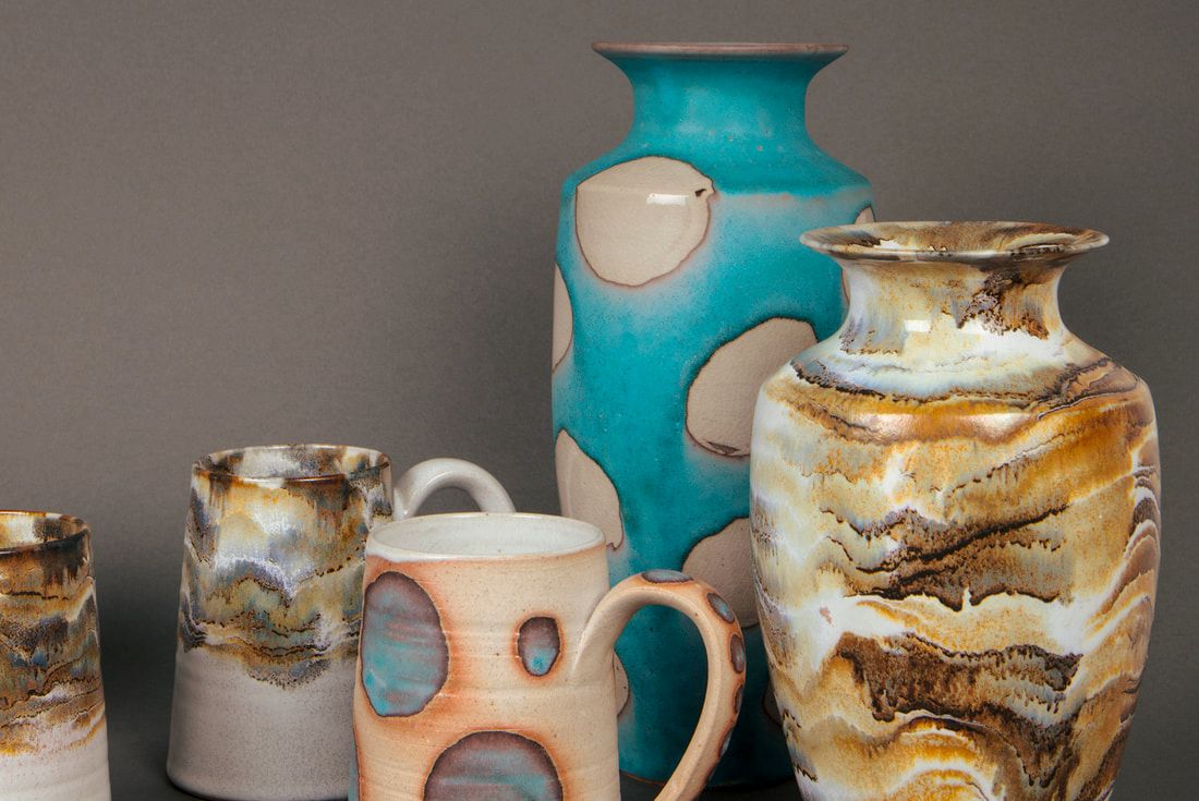 Spangler vase and mugs